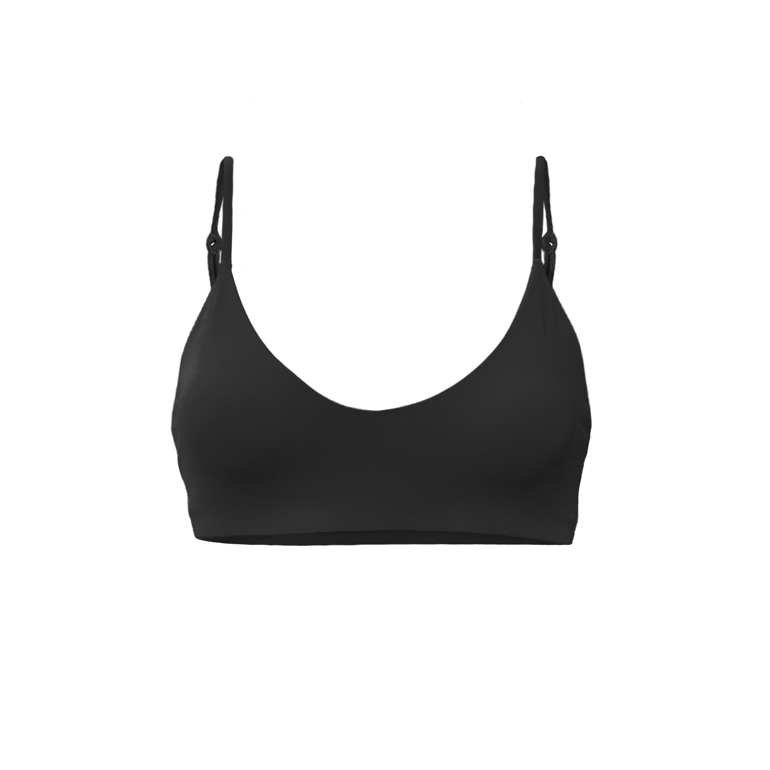 Black bra on a white background